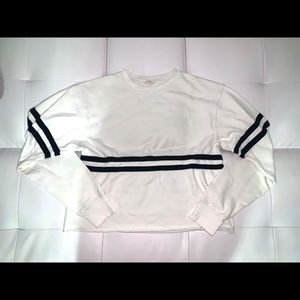white striped brandy melville crewneck